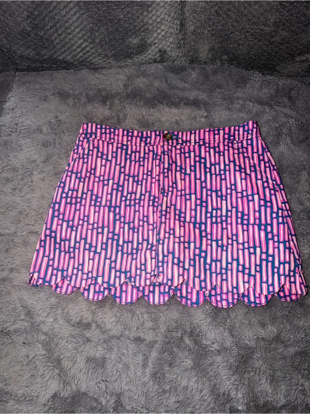 LillyPulitzer Pink & Purple Scalloped Hem Women's Skort